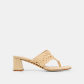 BARLO HEELS LT NATURAL WOVEN RAFFIA