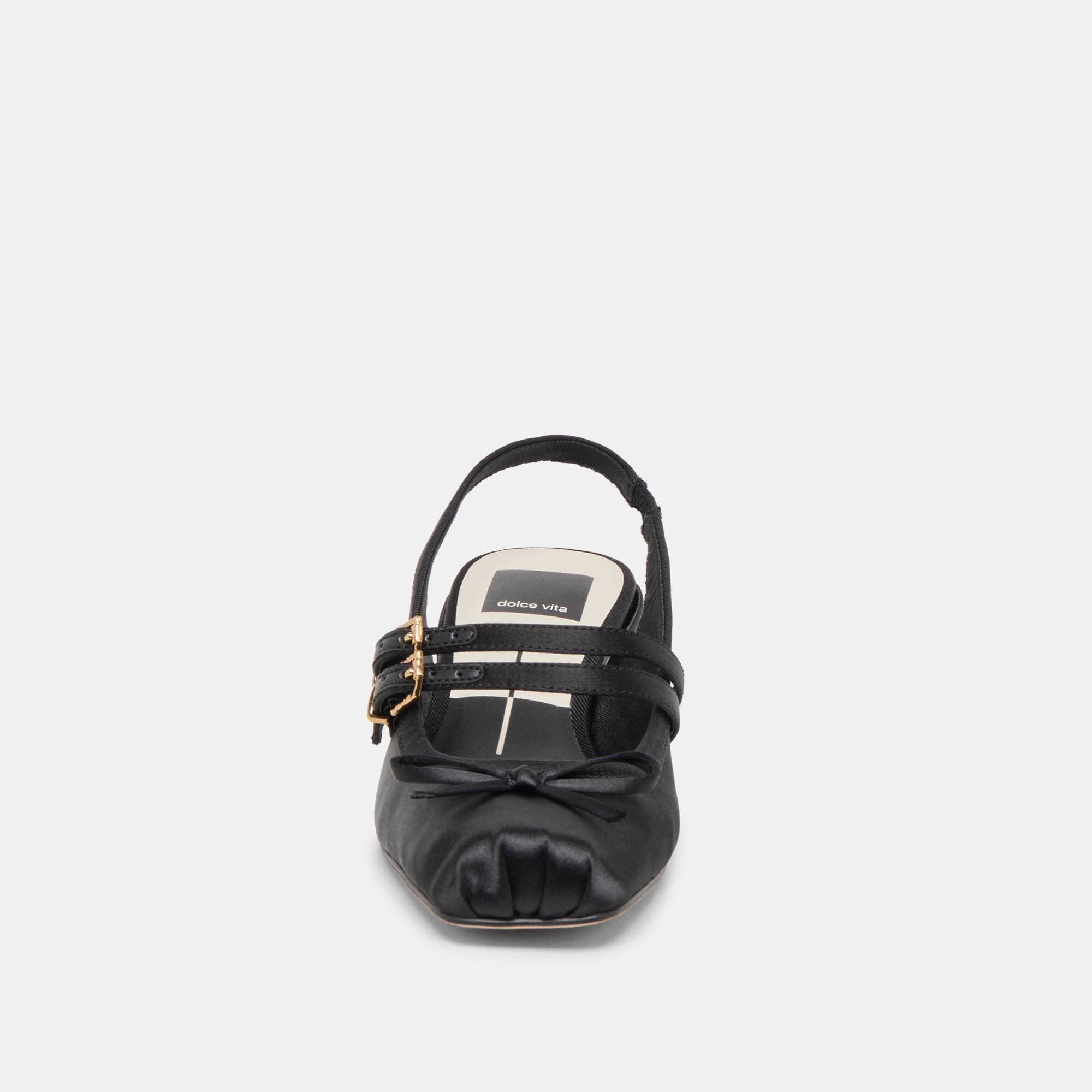 LORIS HEELS ONYX SATIN