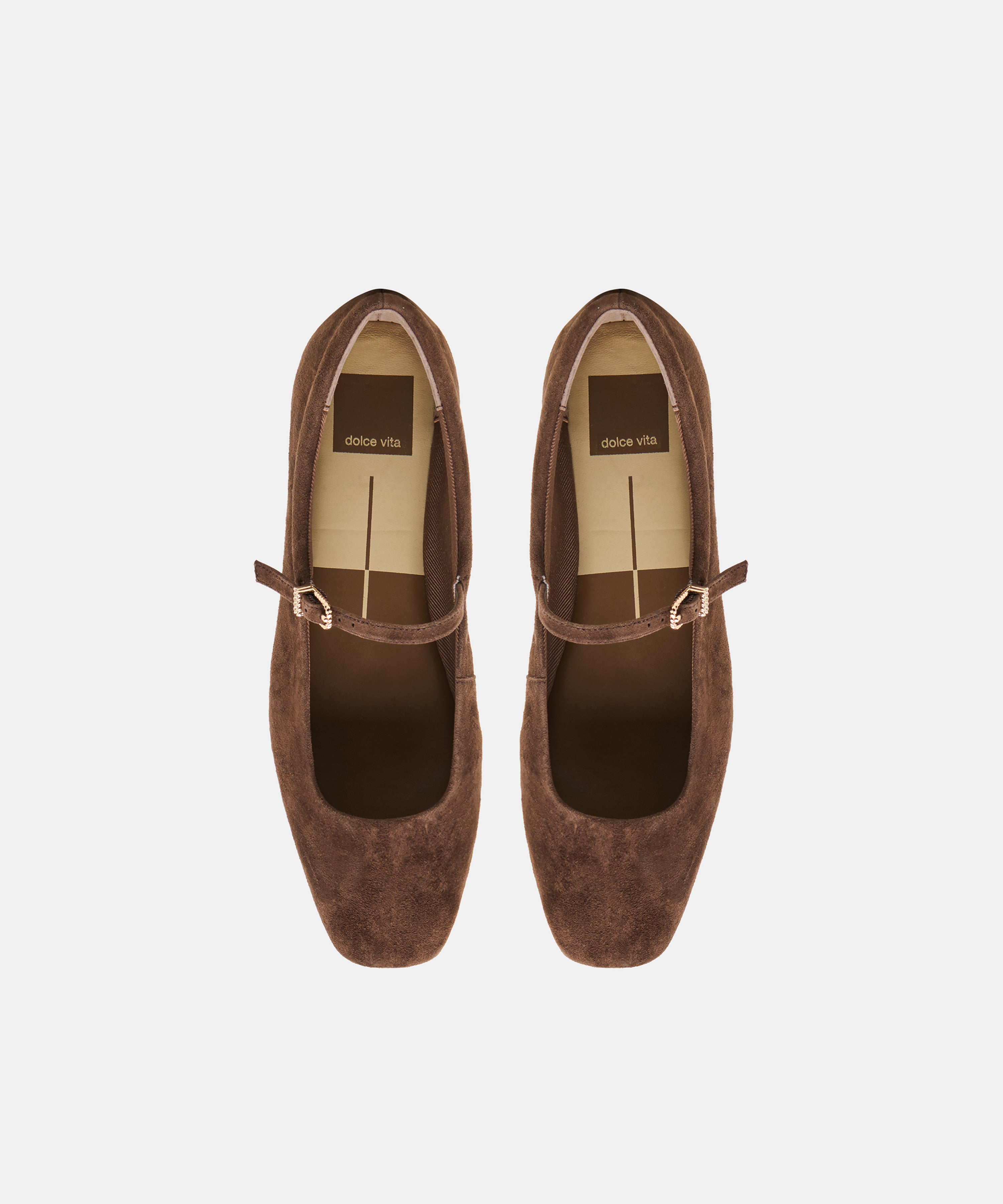 REYES BALLET FLATS DK BROWN SUEDE