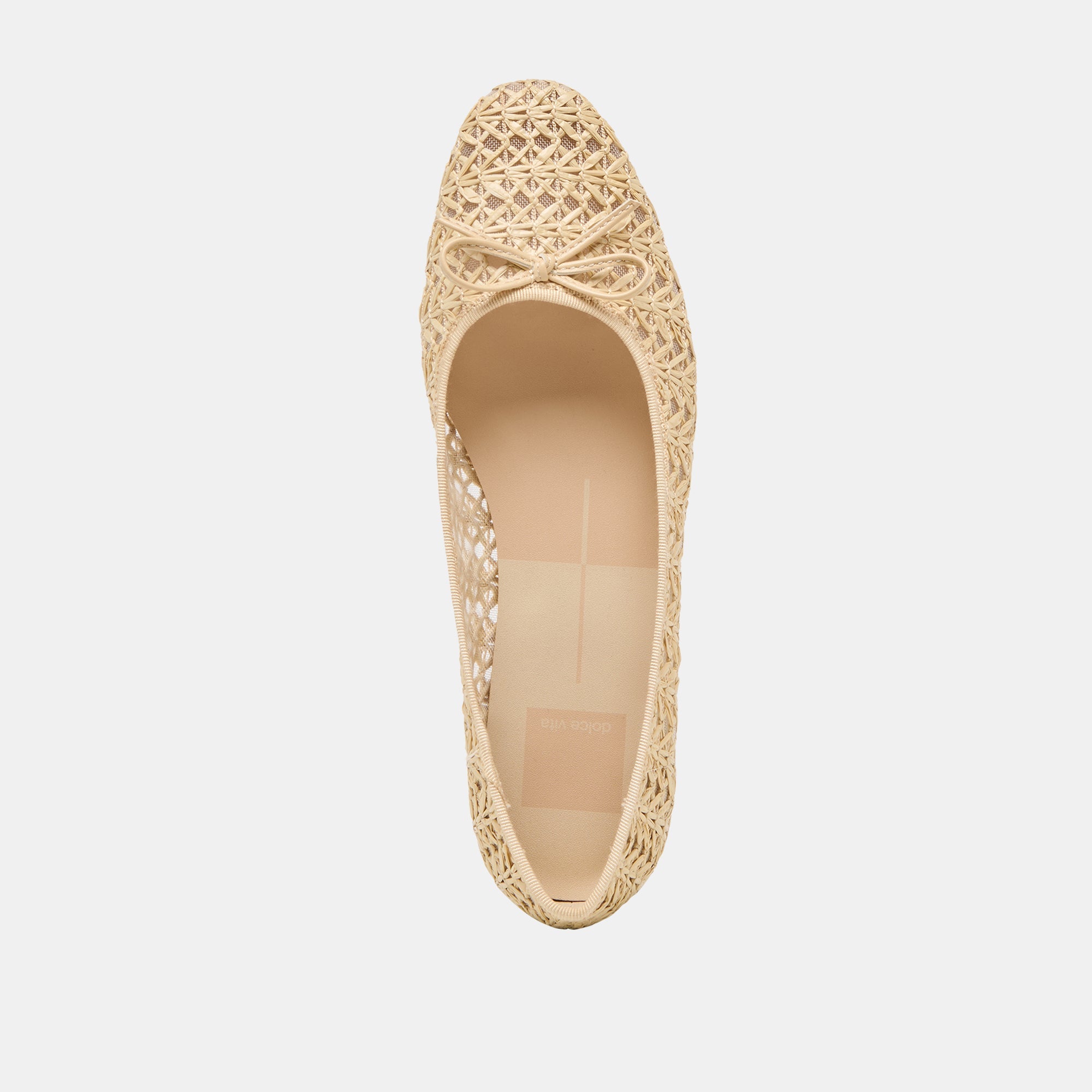 ULICIA BALLET FLATS LT NATURAL CROSS HATCH RAFFIA