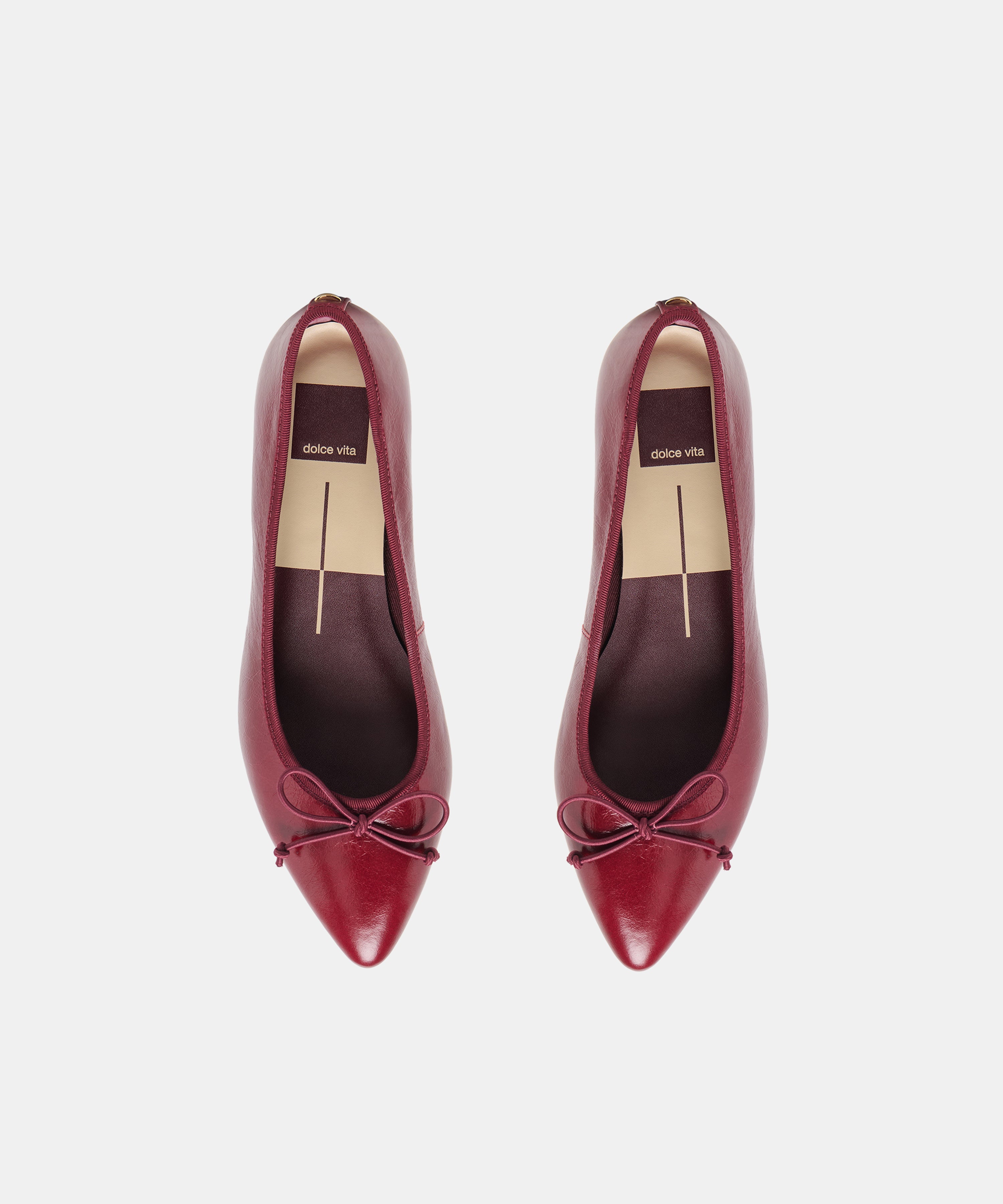 CELIO BALLET FLATS GARNET LEATHER