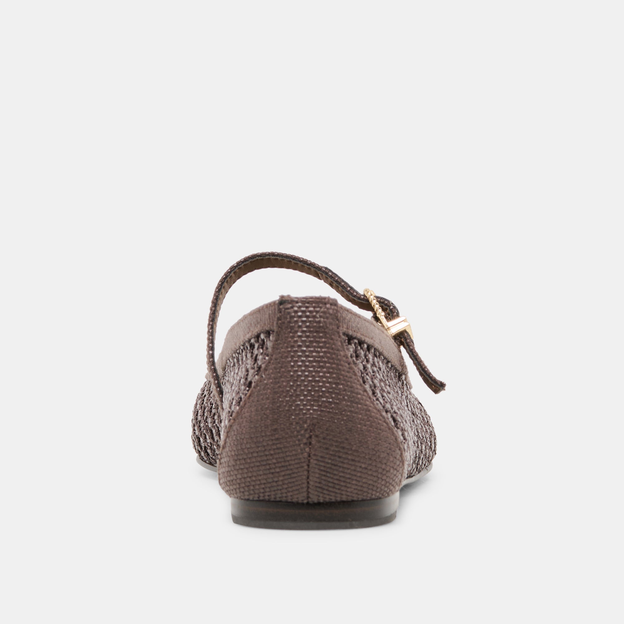 REYES BALLET FLATS CHOCOLATE WOVEN RAFFIA