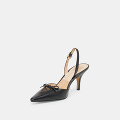 HAMYA HEELS BLACK LEATHER