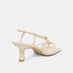 MYLEE HEELS CREME LEATHER