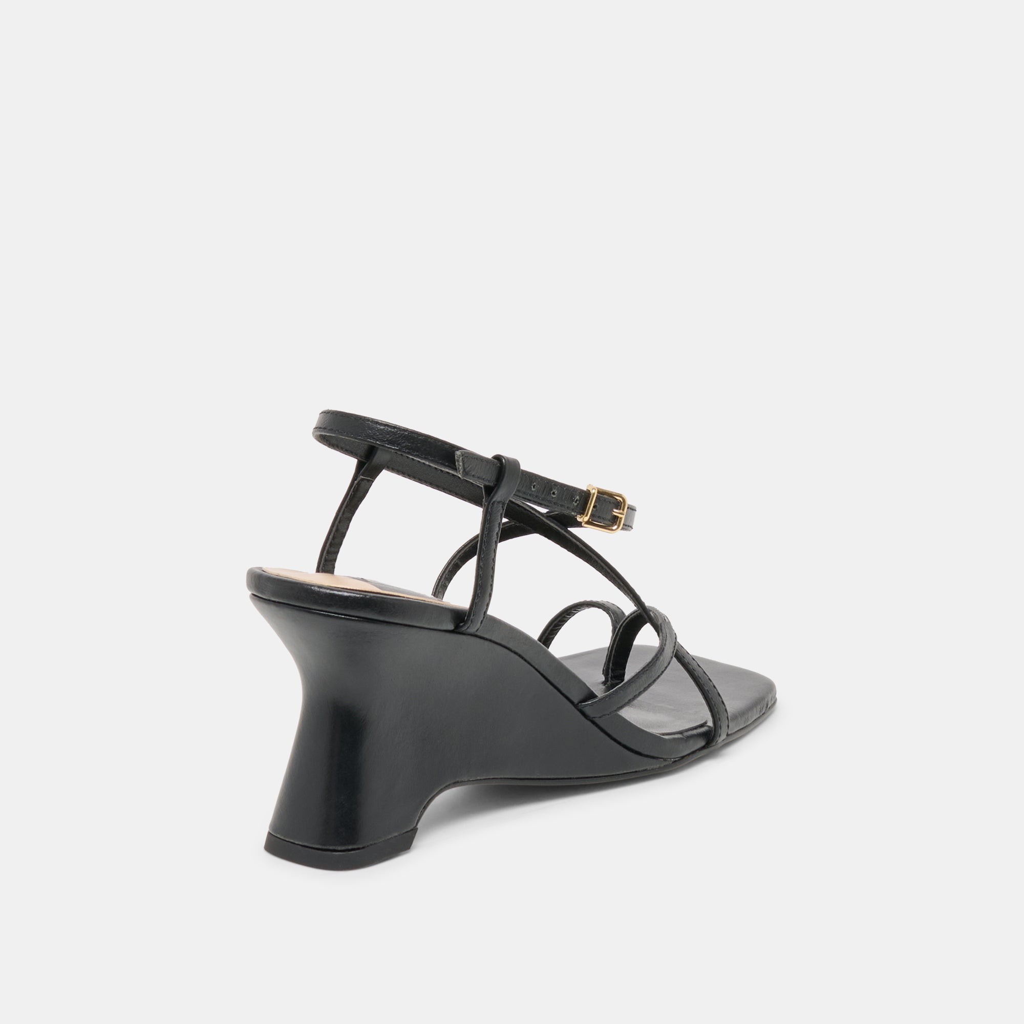 AYLEE WEDGES BLACK LEATHER