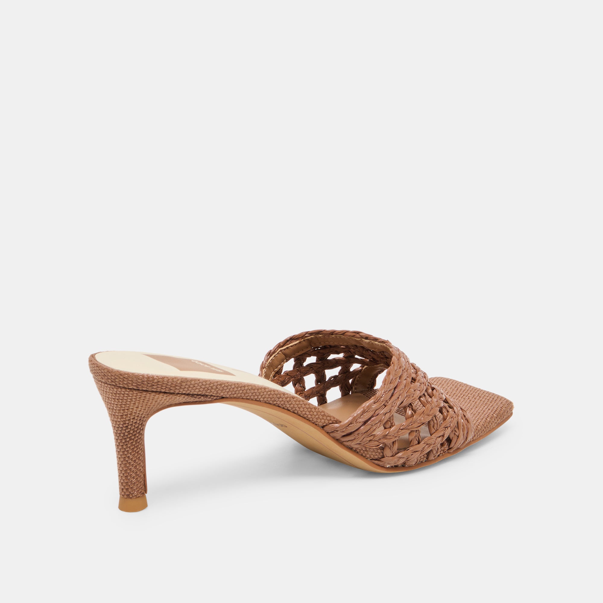 BOWEN HEELS COGNAC RAFFIA