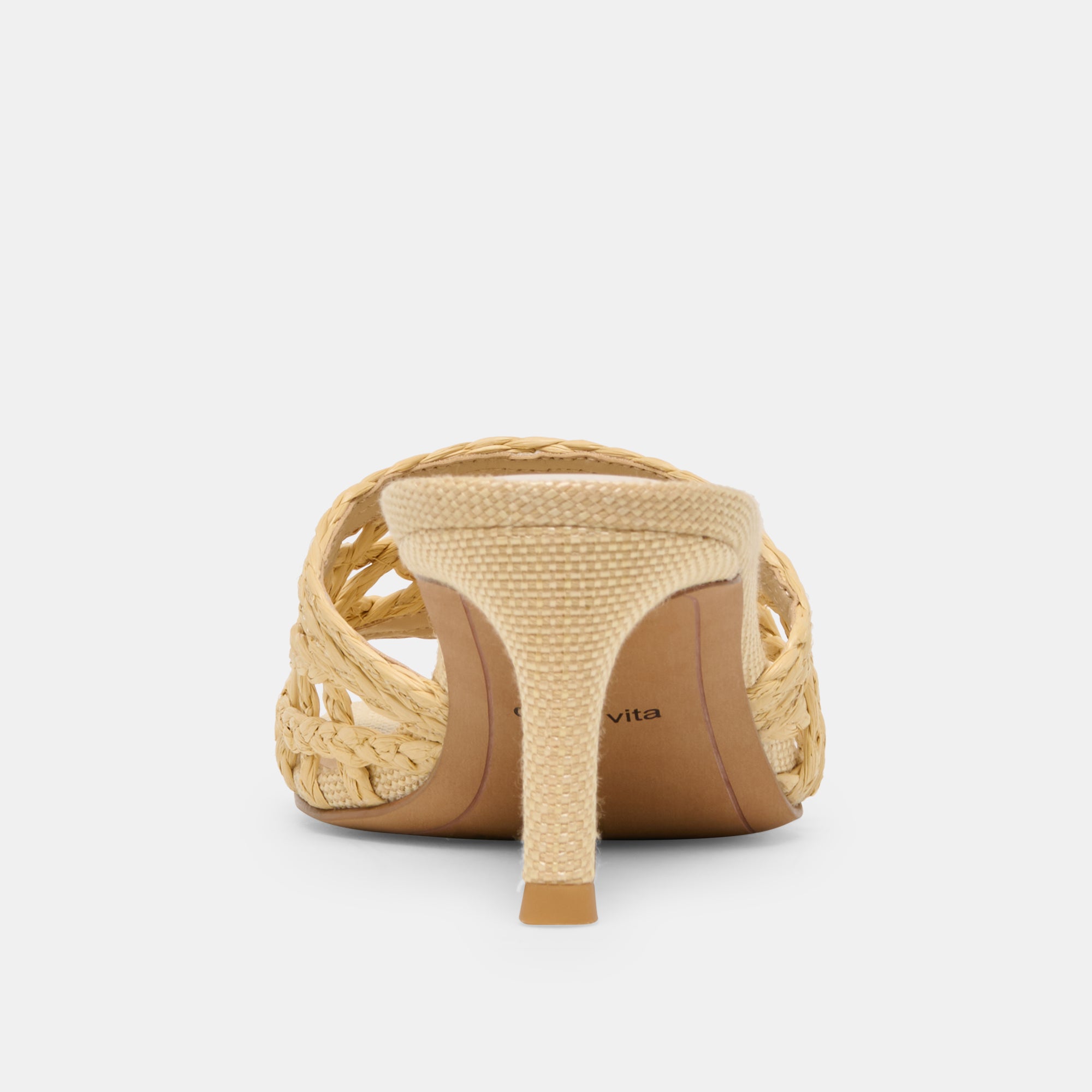 BOWEN HEELS LT NATURAL RAFFIA