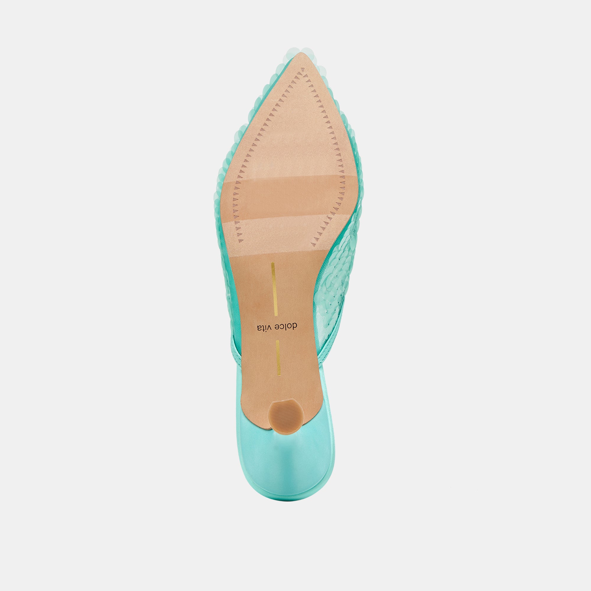 CLEO SEQUIN HEELS AQUA SEQUIN