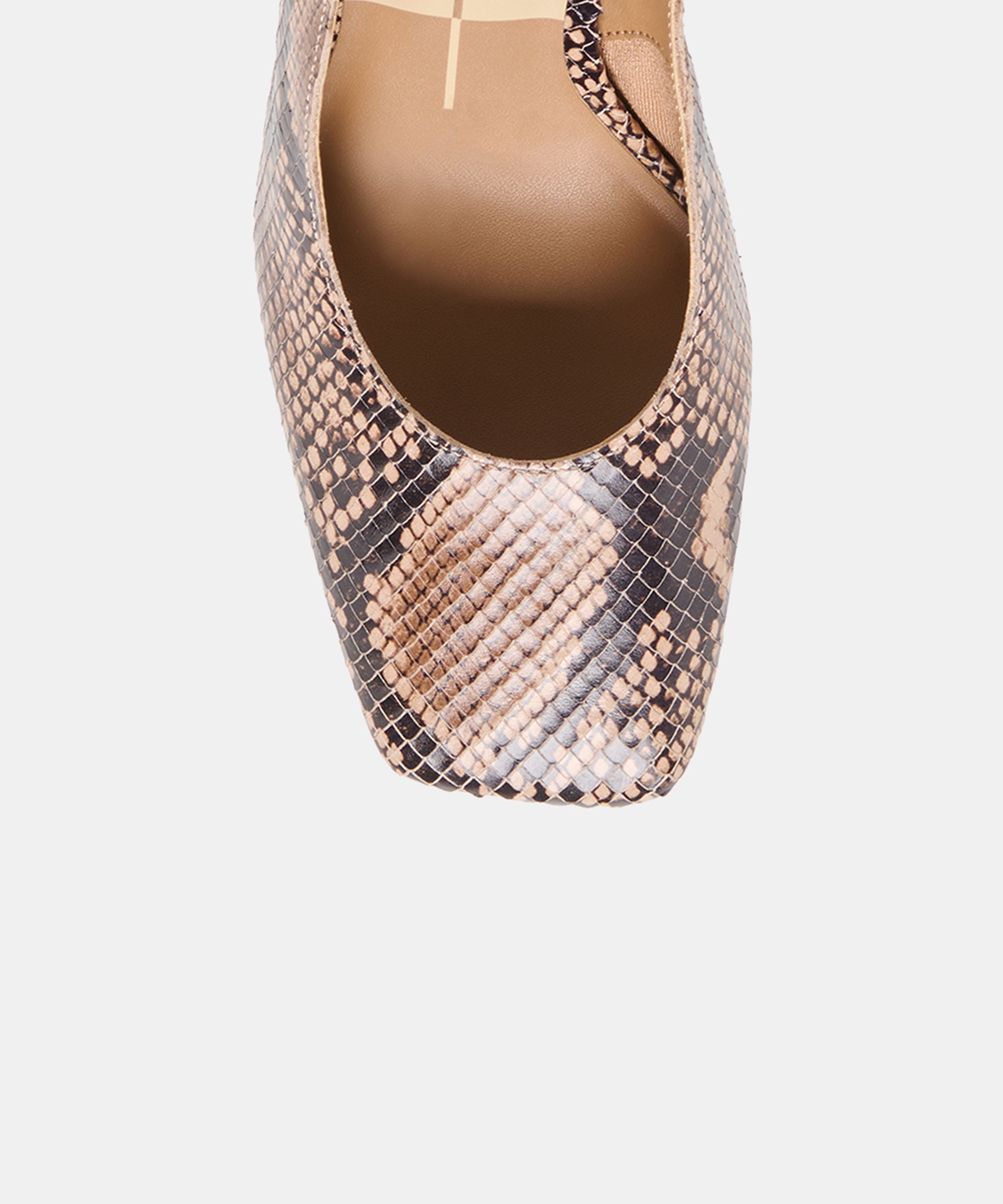 GESSIA HEELS BARK EMBOSSED LEATHER