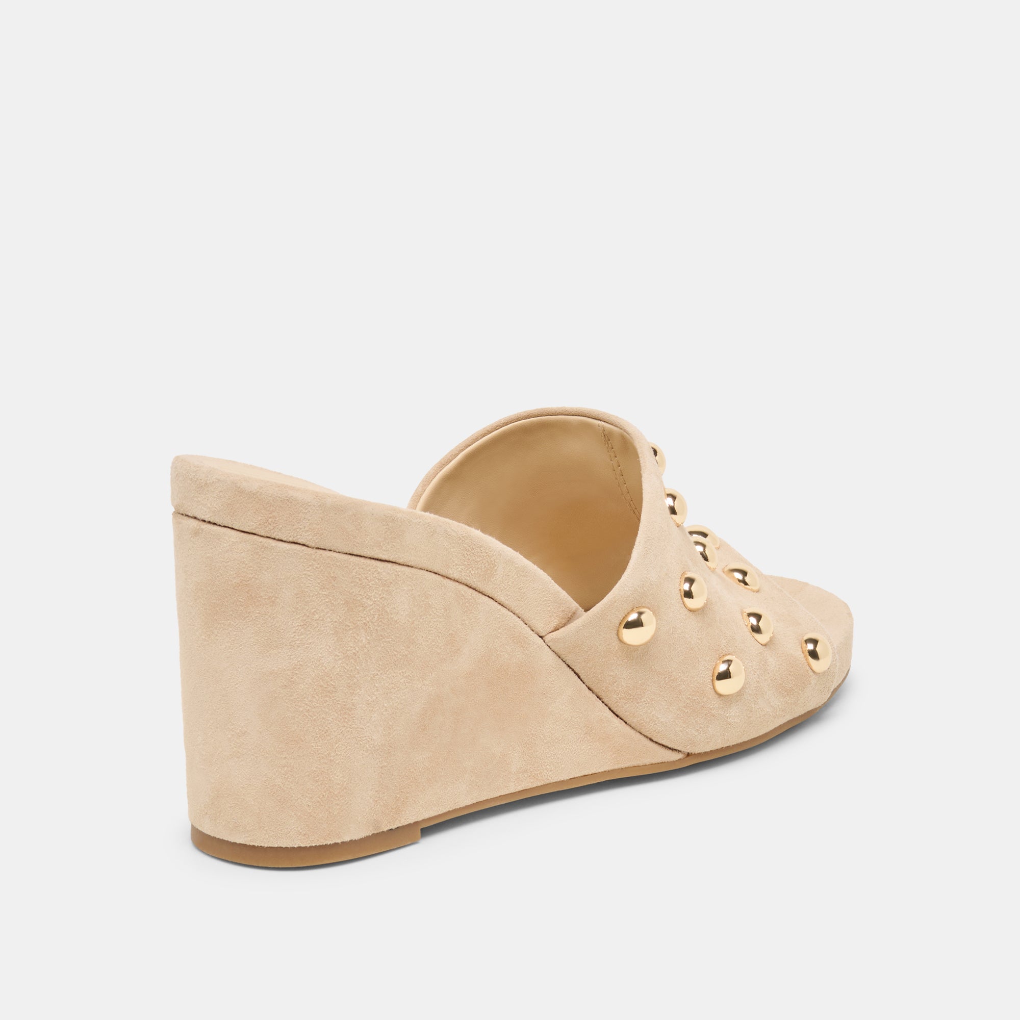 HOLTA STUD WEDGES CAMEL SUEDE