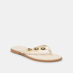 JUNY SANDALS OFF WHITE LEATHER